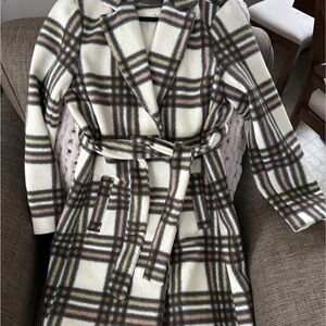 Maurices Multicolor Plaid Coat